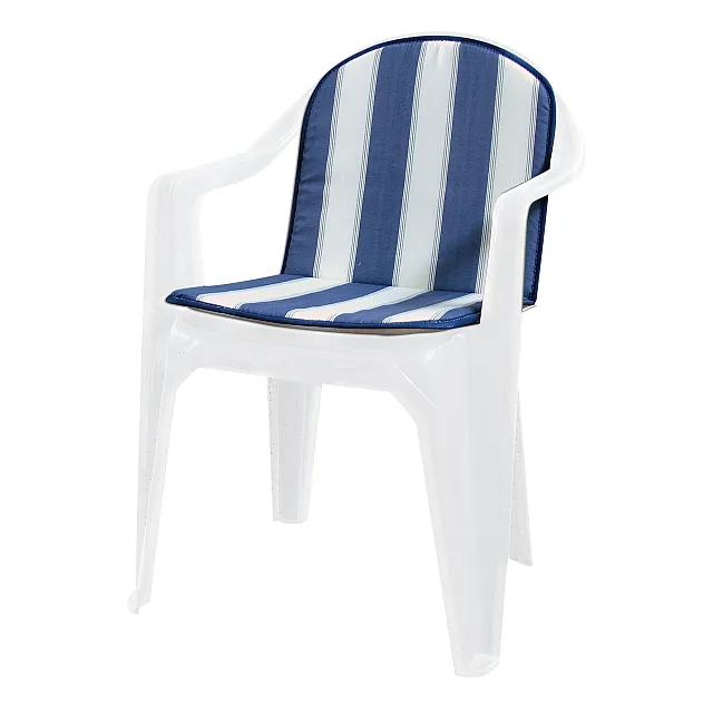 GEMITEX CUSCINO SCHIENALE BASSO DOUBLE RIGATO BLU