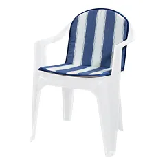 GEMITEX CUSCINO SCHIENALE BASSO DOUBLE RIGATO BLU